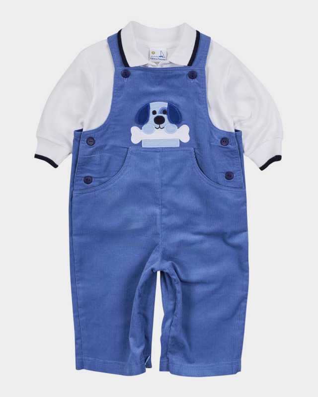 Boy's Dog Longall & Tipped Polo Shirt Set, Size 6M-24